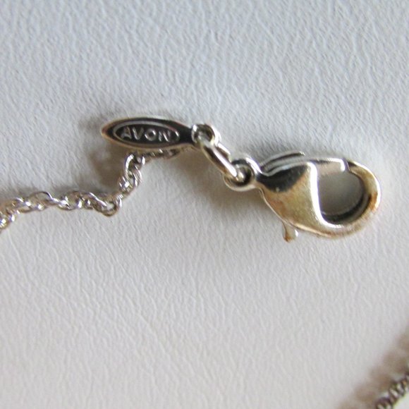 Vintage Avon Luminosity Ultra Marquise CZ Necklace - Multi-Tone Chain - Picture 6 of 10